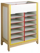 Meuble de rangement scolaire bi-face 