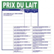 Pancarte prix du lait 