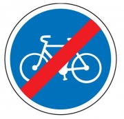 Panneau fin obligation bande ou piste cyclable B40 