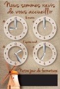 Panneau horaires