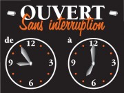 Panneau horaires d'ouverture 