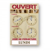 Panneau horaires d'ouverture boulangerie