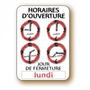 Panneau horaires tous commerces 