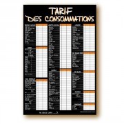 Panneau tarifs des consommations 