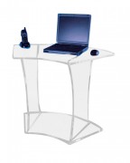 Petit bureau arrondi plexiglas 