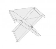 Petite table pliante plexi 