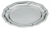 Plat rond 'Louis XV' inox 18% 