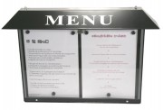 Porte menu extérieur lumineux pour restaurant