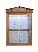 Porte menu LED en bois 