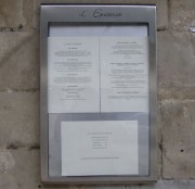 Porte-menu mural 4 feuilles A4