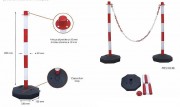 Poteaux à chaînes PVC 