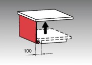 Protection latérale en PVC à enrouler pour table élévatrice 