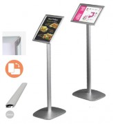 Pupitre menu aluminium sur pied 