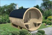 Sauna tonneau en bois 