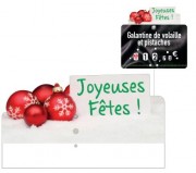 Surmontoir étiquette "Joyeuses Fêtes" 