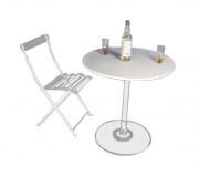 Table de bistrot plexi pied cristal 