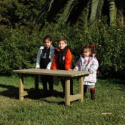 Table de jardin pour enfants en bois de pin nordique 