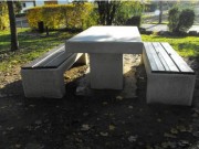 Table jardin beton 