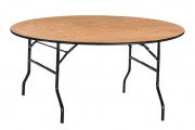 Table ronde pliante en bois 