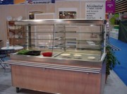 Vitrine inox de self-service 3 niveaux