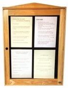 Vitrine lumineuse pour menu 