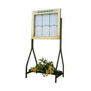 Vitrine porte menu sur pied double face 