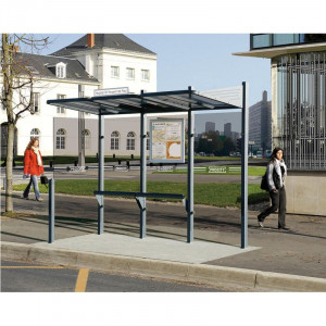 Abri bus 3000 mm à vitrine - Devis sur Techni-Contact.com - 4