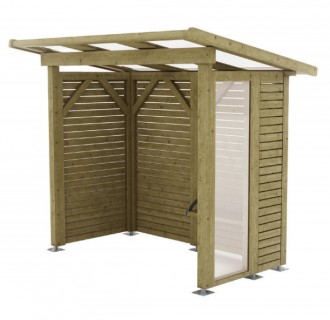 Abri de bus en bois pin - Devis sur Techni-Contact.com - 1