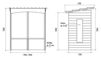 Abri de bus en pin traité - Devis sur Techni-Contact.com - 2