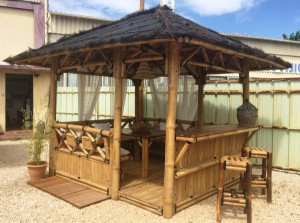 Abri de jardin en bambou avec bar - Devis sur Techni-Contact.com - 3