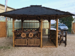 Abri de jardin en bambou avec bar - Devis sur Techni-Contact.com - 9