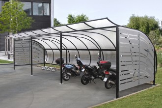 Abri motos avec toit polycarbonate - Devis sur Techni-Contact.com - 1