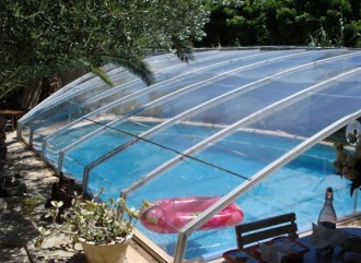 Abri piscine en profilés aluminium - Devis sur Techni-Contact.com - 1