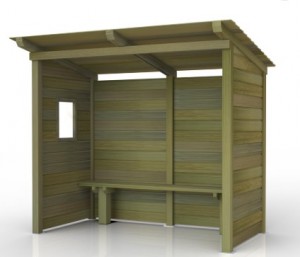 Abribus en bois avec fenêtre - Devis sur Techni-Contact.com - 2