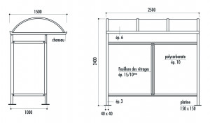 Abris de bus avec bardages - Devis sur Techni-Contact.com - 2