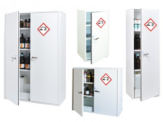 Armoire 1 porte pour stockage de produits chimiques - Rétention : 46L - Devis sur Techni-Contact.com - 2