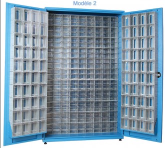 Armoire à tiroirs plastique avec portes - Devis sur Techni-Contact.com - 2