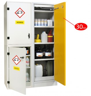 Armoire avec module coupe-feu 30 mn pour produits : corrosifs et inflammables - Devis sur Techni-Contact.com - 1