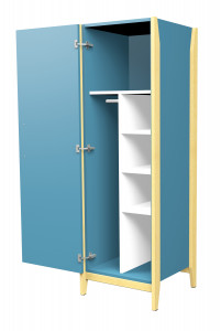 Armoire pour chambre en bois 1 porte - Devis sur Techni-Contact.com - 2