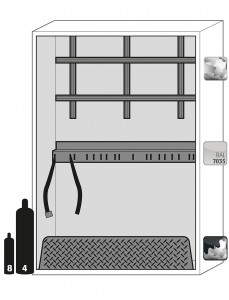 Armoire de sécurité 30 min pour bouteilles de gaz L 140 cm - Devis sur Techni-Contact.com - 3