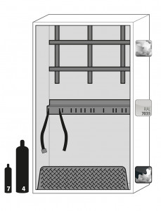 Armoire de sécurité 30 min pour bouteilles de gaz L 140 cm - Devis sur Techni-Contact.com - 6