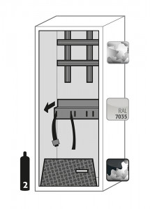 Armoire de sécurité 90 min pour bouteilles de gaz L120 cm - Devis sur Techni-Contact.com - 4