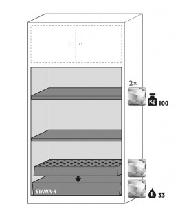 Armoire de sécurité à portes vitrées pour produits chimiques - Devis sur Techni-Contact.com - 2