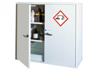 Armoire de sécurité pour corrosifs double paroi