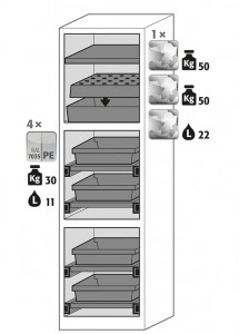 Armoire de sécurité pour produits chimiques L105 cm - Devis sur Techni-Contact.com - 3