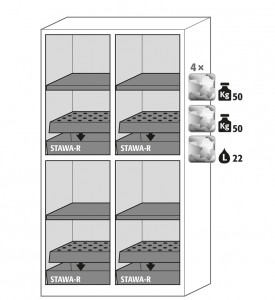 Armoire de sécurité pour produits chimiques L105 cm - Devis sur Techni-Contact.com - 6