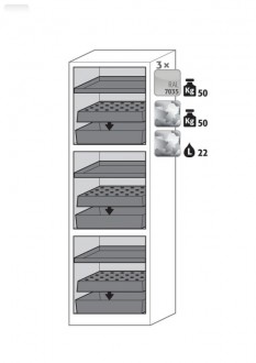 Armoire de sécurité pour produits chimiques L54 cm - Devis sur Techni-Contact.com - 3