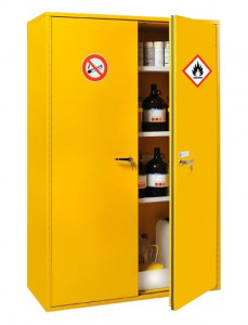 Armoire de sécurité pour produits inflammables double paroi avec rétention et fermeture automatique - Devis sur Techni-Contact.com - 1