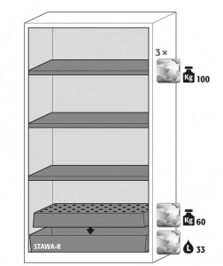 Armoire pour produits chimiques largeur 81 cm - Devis sur Techni-Contact.com - 3