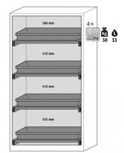 Armoire pour produits chimiques largeur 81 cm - Devis sur Techni-Contact.com - 5